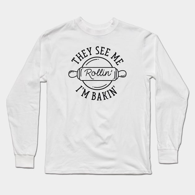 They See Me Rollin’ Long Sleeve T-Shirt by LuckyFoxDesigns